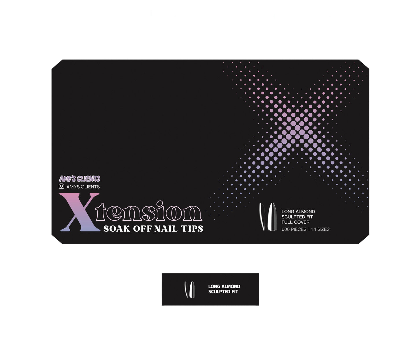 Almond Xtension Full Cover Nail Tips