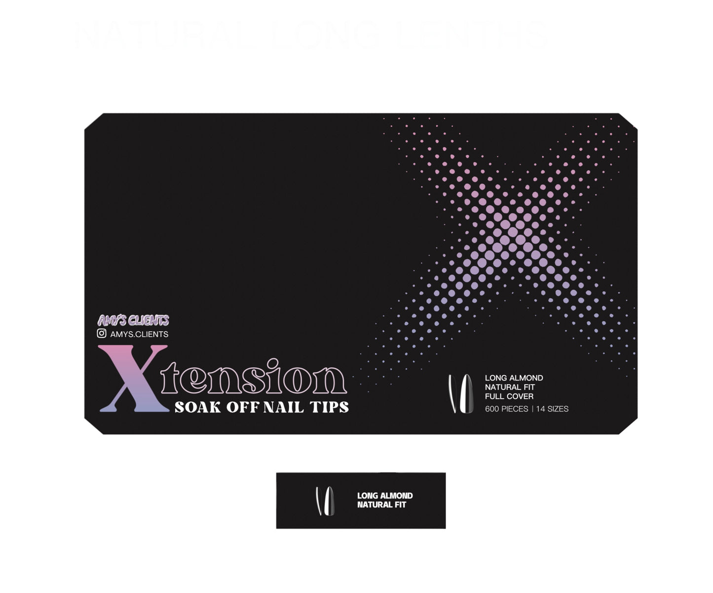 Almond Xtension Full Cover Nail Tips