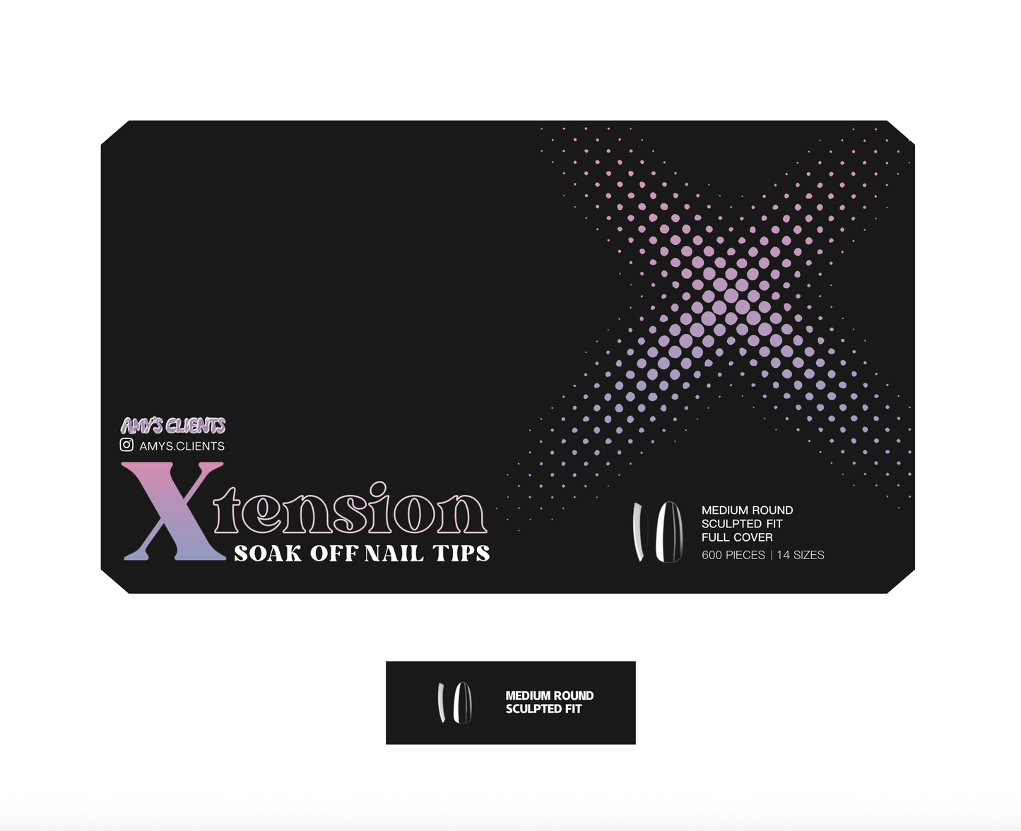 Round Xtension Full Cover Nail Tips
