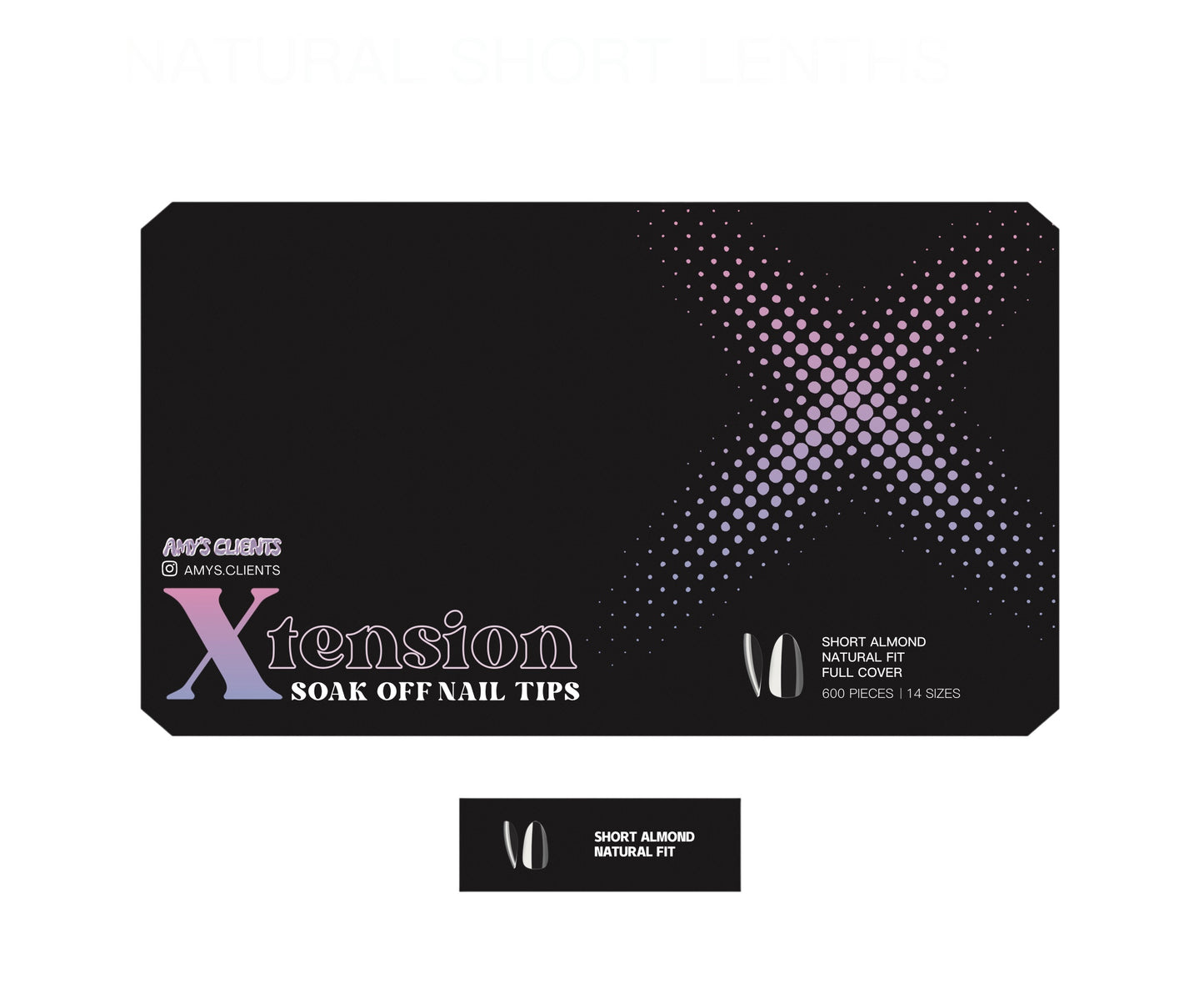 Almond Xtension Full Cover Nail Tips