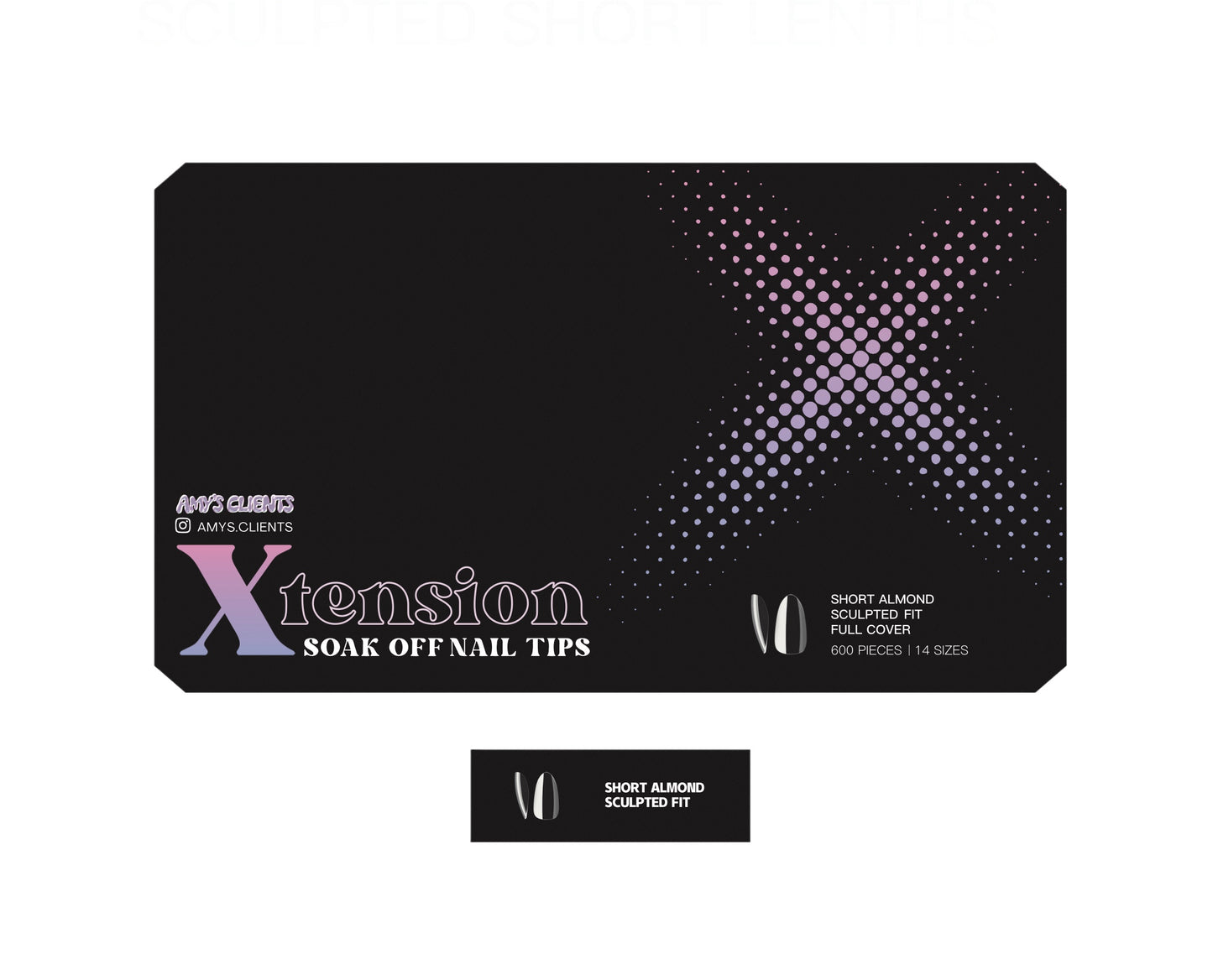 Almond Xtension Full Cover Nail Tips