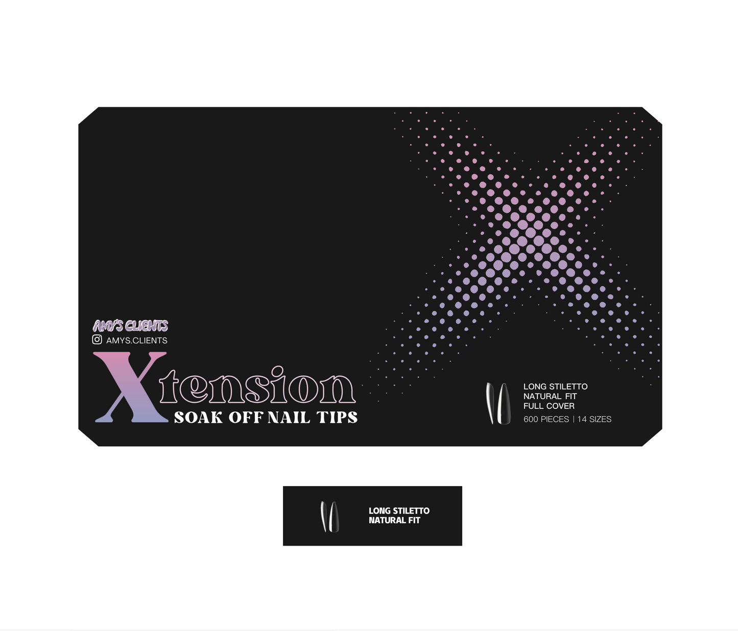 Stiletto Xtension Full Cover Nail Tips