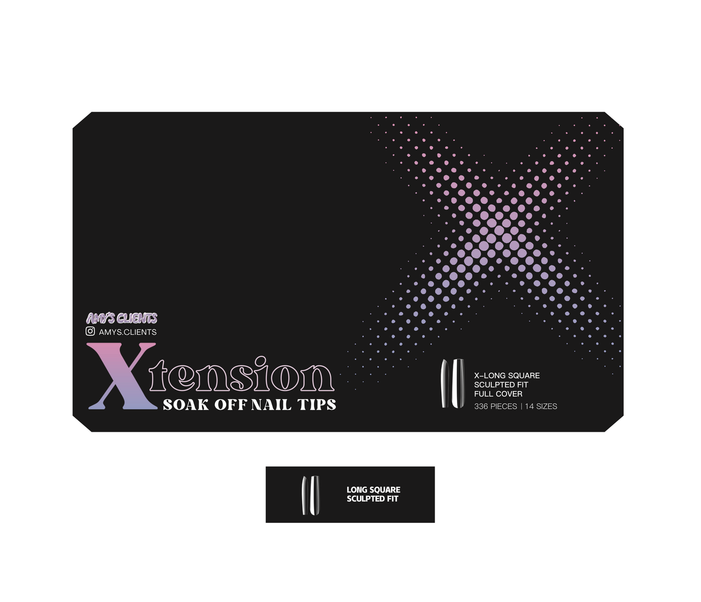 Square Xtension Full Cover Nail Tips