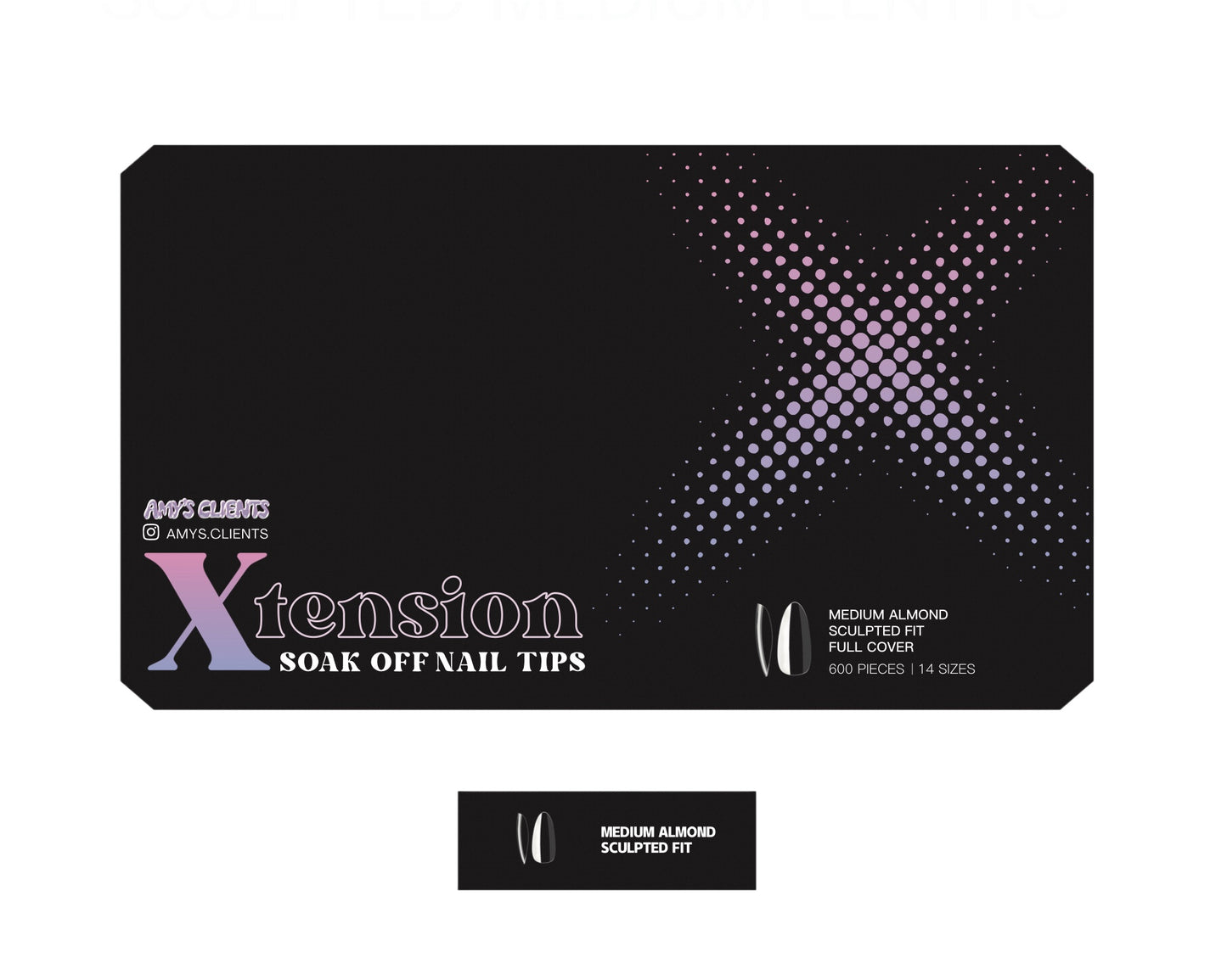 Almond Xtension Full Cover Nail Tips