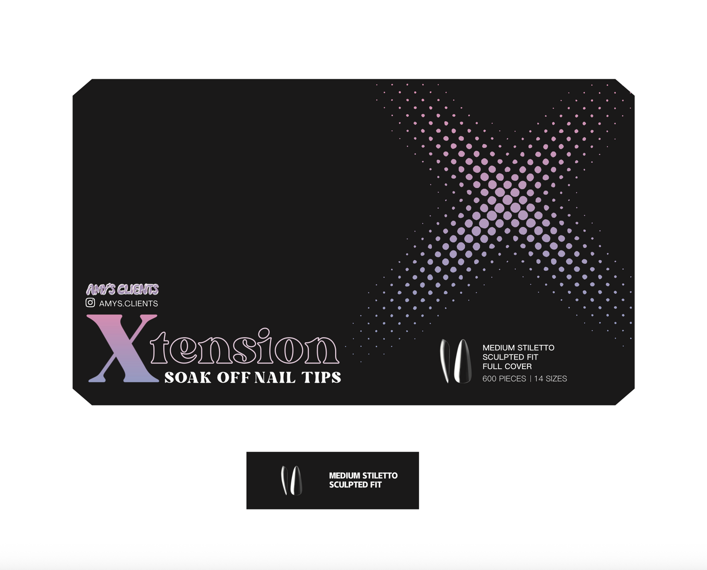 Stiletto Xtension Full Cover Nail Tips