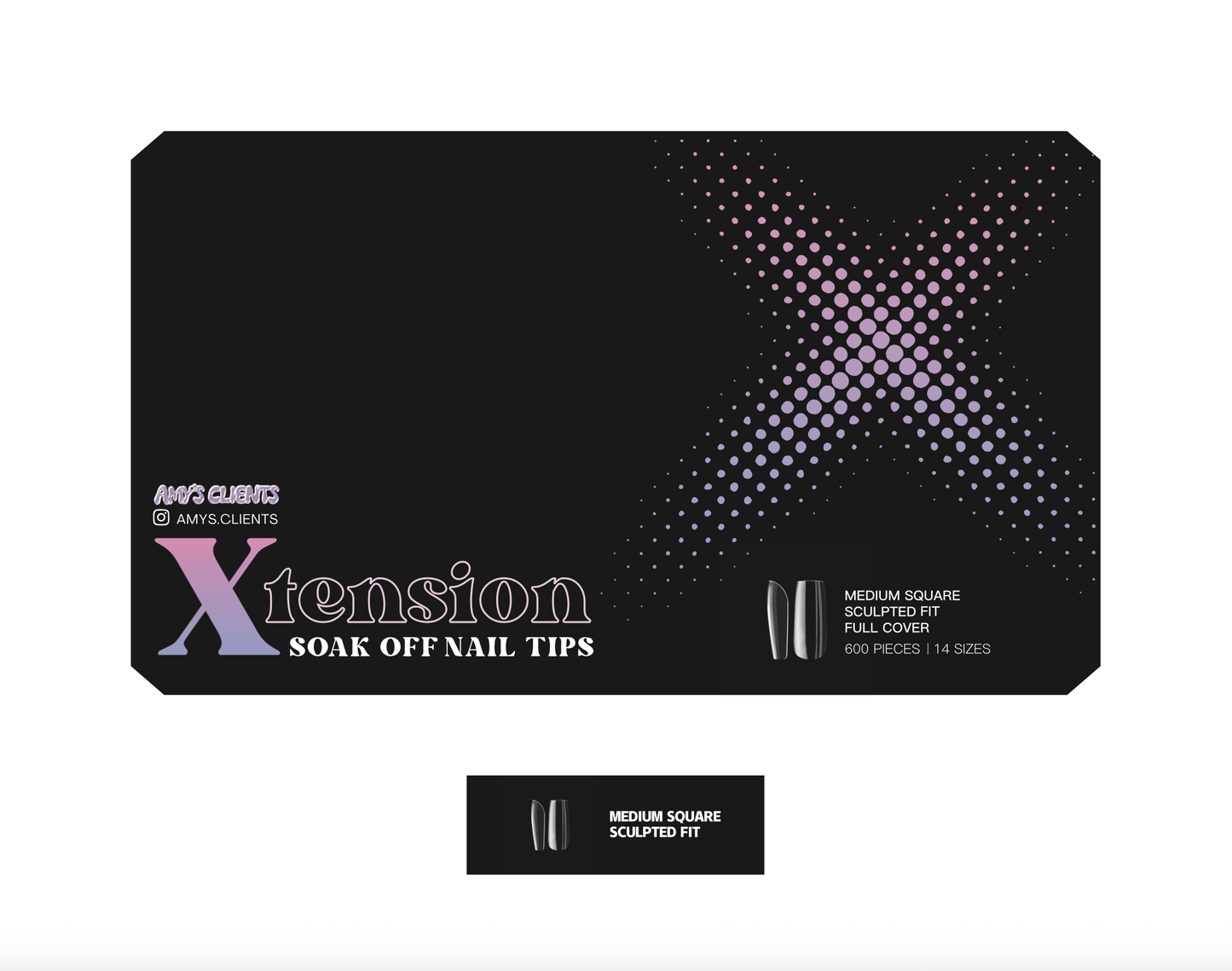 Square Xtension Full Cover Nail Tips