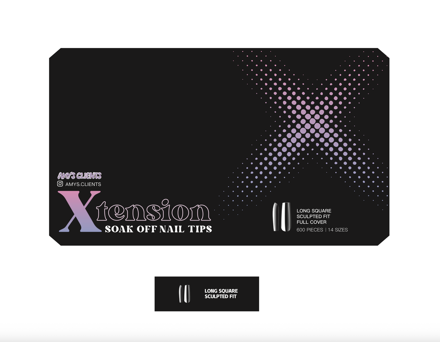 Square Xtension Full Cover Nail Tips