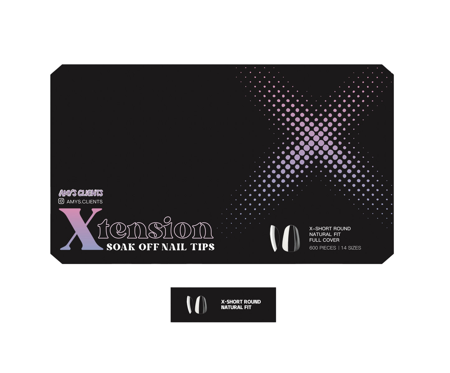 Round Xtension Full Cover Nail Tips