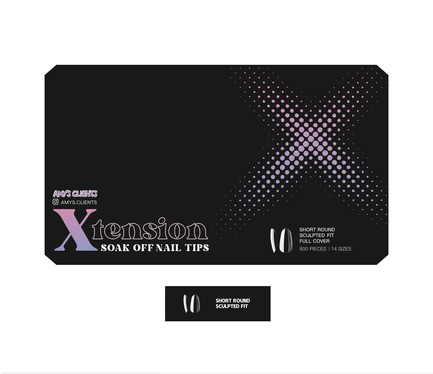 Round Xtension Full Cover Nail Tips